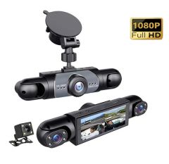 Wi-fi 360&deg; avto kamera (dashcam) 4-kanalna 1080P Full HD 4 kamere