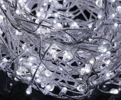 Micro LED novoletne lučke / 300 LED / 3m / 220V / HLADNO BELA