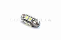 LED sijalka SJ / žarnica C5W, C21W, SV7-8, S8.5, SV8, SV8.5-8 / sofitna / cevna / Hladno bela / 8 LED / 5050 / 1,92W = 8W / 12V / 37mm