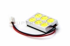 LED plošča SJ, T10, Ba9s / Rdeča / 6 LED / High Power / 3W = 12W / 12V