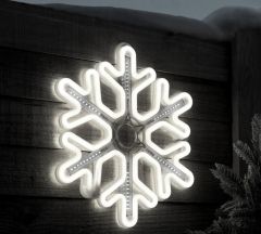 LED snežinka Ø30 cm – toplo & hladno bela svetloba z flash učinkom