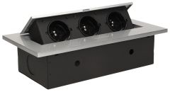 Vgradna (potopna) vtičnica / 3 EU vtičnice / 3x 16A / 230V