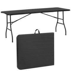 Zložljiva miza za kampiranje črna 180cm