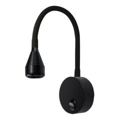 Bralna LED svetilka s stikalom 3,5W / AC230V / črna