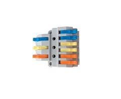Hitra vrstna razdelilna sponka brez vijaka / 3 vhodi / 6 izhodov / 0,75-4mm2, 250V, 32A