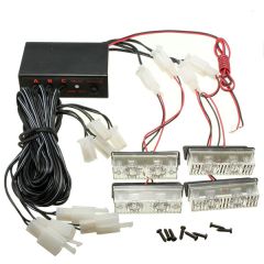 Stroboskopske opozorilne luči CREE / 4x oranžna / 3 LED/panel / 4W / DC 12-24V