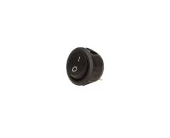 Preklopno gumbno stikalo / do 250V / 6A / Črne barve / premer 23mm