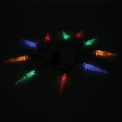 Božične novoletne LED lučke / kapniki / 10 kosov / 2x AA / večbarvne RGB / IP20