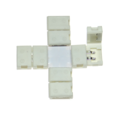 + priključek (klik) / konektor za enobarvni LED trak 10mm (SMD5050, 5630) 