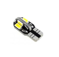 LED sijalka T10 / žarnica W2.1X9.5D, w5w, 194 / Hladno bela / 8 LED / 5630 / 2W = 13W / 12V / Canbus / z uporom
