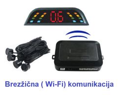 4-točkovni brezžični parkirni senzorji z zvočnim opozorilom in digitalnim mini zaslonom
