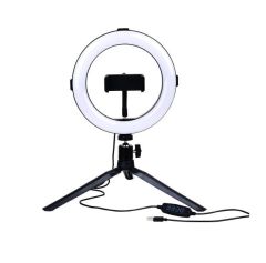 Svetilka s stojalom za fotografiranje / 3 barvna osvetlitev CCT 3000-6000K 10W 5V USB