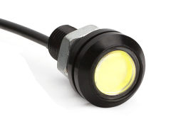 Avto DRL LED lučka s kablom, primerna za vgradnjo v odbijač / 3W / DC12V / Modra / 2