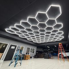 HEXAGON LED luč 562x372 cm 4000K za garažo in detailing