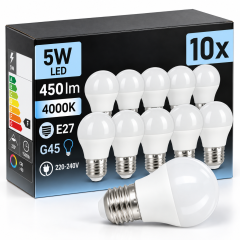 Komplet 10 LED sijalk E27 v obliki G4