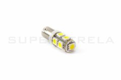 LED sijalka Bax9S / žarnica H6W / Oranžna / 9 LED / 5050 / 2,16W = 3,24W / 12V 1