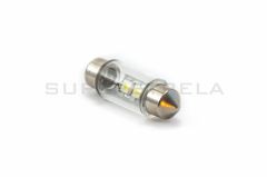 LED sijalka SJ / žarnica C5W, C21W, SV7-8, S8.5, SV8, SV8.5-8 / sofitna / cevna / Hladno bela / 2 LED / 3528 / 0,16W = 1,16W / 12V / 36mm