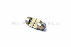 LED sijalka SJ / žarnica C5W, C21W, SV7-8, S8.5, SV8, SV8.5-8 / sofitna / cevna / Hladno bela / 4 LED / 5050 / 0,96W = 5,32W / 24V / 31mm