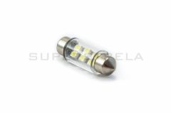 LED sijalka SJ / žarnica C5W, C21W, SV7-8, S8.5, SV8, SV8.5-8 / sofitna / cevna / Hladno bela / 6 LED / 3528 / 0,48W = 3,48W / 12V / 42mm