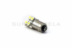 LED sijalka Ba9S / žarnica H6W / Rdeča / 8 LED / 3528 / 0,64W = 1,6W / 12V 2