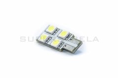 LED sijalka T10 / žarnica W2.1X9.5D, w5w, 194 / Zelena / 4 LED / 5050 / 0,96W = 3,36W / 12V 1