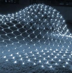 LED mreža novoletne lučke 144 LED / HLADNO BELA/ 2 X 2 m