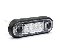 Stranska označevalna opozorilna LED luč / Hladna bela  / 4 LED 2W / DC12V 