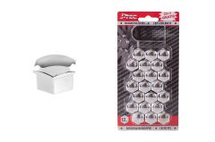 PVC pokrovčki za zaščito glave vijakov in matic 17mm / krom / 20 kosov