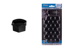 PVC pokrovčki za zaščito glave vijakov in matic 19mm / črna / 20 kosov