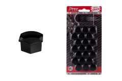 PVC pokrovčki za zaščito glave vijakov in matic 17mm / črna / 20 kosov