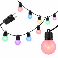 LED vrtna girlanda G45 RGB IC 10 m – 19 žarnic z Bluetooth aplikacijo