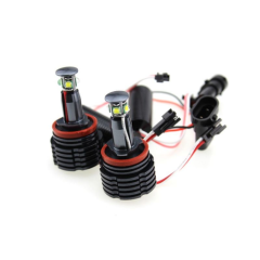 LED Angel Eyes marker kit / Hladno bela / 2x 4 LED / High Power / 2x 40W / BMW / E87, E82, E92, E93, X5 E70, X6 E71, E60…