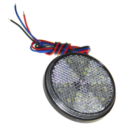 Stranska označevalna / opozorilna LED luč / Bela / 24 LED / 3528 / 2W / DC 12V / okrogla