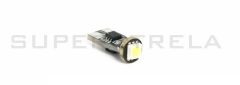 LED sijalka T10 / žarnica w5w / Hladno bela / 1 LED / 5050 / 0,24W = 1,33W / 12V / Canbus / z uporom