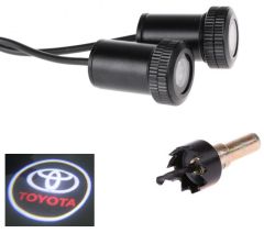 Univerzalna vgradna vijačna laserska LED lučka za projiciranje logotipa TOYOTA / 12-24V