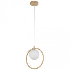Viseča stropna svetilka G9 / steklena krogla / zlato-bež / 24 cm / 230V