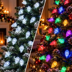 LED božične lučke STORŽI 200 LED 16m Hladno bele/Multicolor