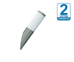 Stenska vrtna svetilka iz nerjavečega jekla / saten nikelj / 1 x E27 / IP44 / 230V / 24-mesečna garancija