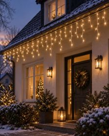Zavesa toplo bela 300 led