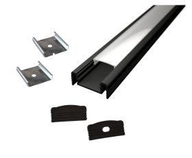 Črni alu profil za led trakove