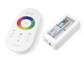 Radiofrekvenčni 2.4G RGB-W krmilnik / kontroler / LED / DC12-24V / max 24A + daljinski upravljalnik