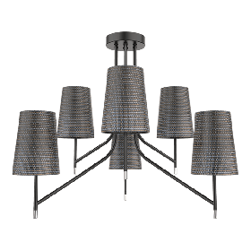 Stropna svetilka / luč / 6 x E14 / črna