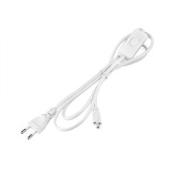 Napajalni kabel s stikalom / 2m / bele barve / 3-pin priklop / za T5 luči