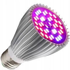 E27 grow LED sijalka / LED žarnica za spodbujanje rasti / Poln spekter 380-840nm / 40 LED / 5730 / 10W / AC220~240V