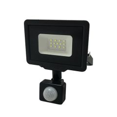 LED reflektor 10W s senzorjem (PIR) / Črn/ Nevtralno bela / IP65 - vodotesen (za zunanjo uporabo) / 800LM / AC220-240V