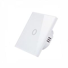 Vgradno stensko kristalno belo LED stikalo na dotik / enopolno / standardno 230V