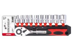 Set orodja / Nasadni ključi s preklopno ragljo / 10 kosov 1/2" 10-24mm