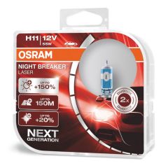 Halogenska žarnica Osram H11 12V 55W PGJ19-2 NIGHT BREAKER SILVER +100% / 2 kosa