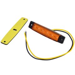 Stranska označevalna / opozorilna LED luč / Oranžna / 6 LED / 2835 / 2W / DC 24V