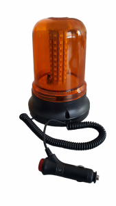 Rotacijska opozorilna luč z oranžnim pokrovom / magnetna ali vijačna pritrditev / vodoodporna IP56 / 90 LED / 5050 / DC 12-24V cigaretni priključek